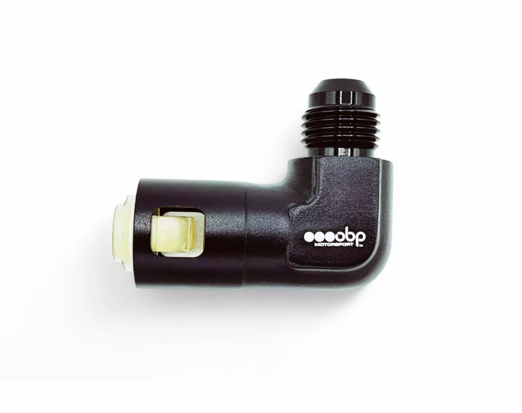 OE Fuel Line Female to AN / JIC Male Quick Connector 90°