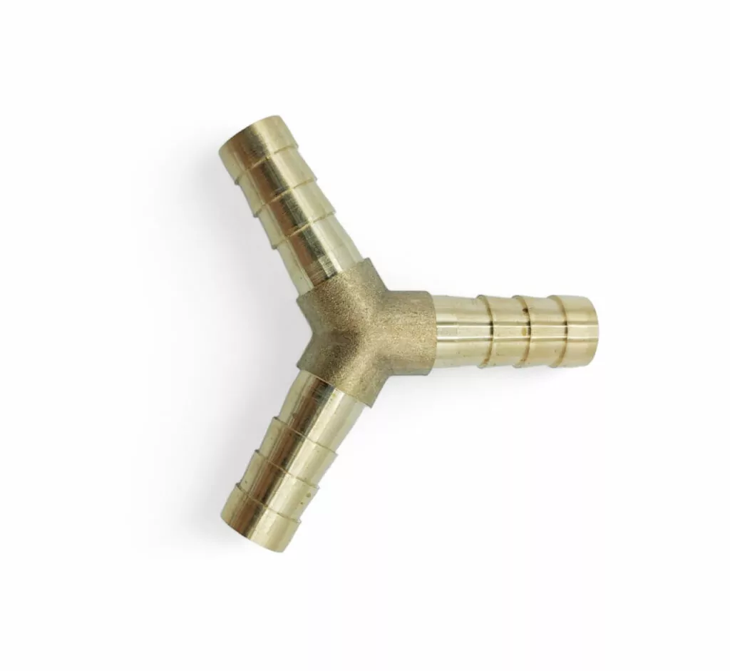 Brass Coupling 8mm OD Y Piece Connector