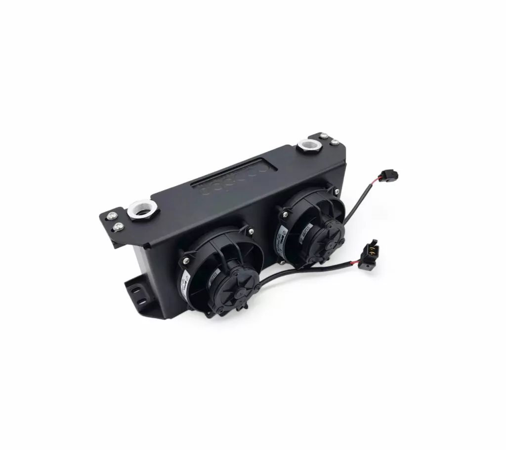 Oil Cooler 16 Row Shroud for Twin SPAL Fans