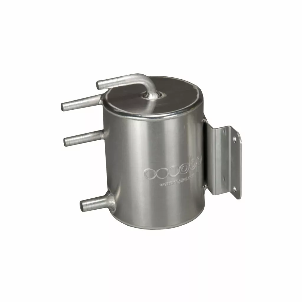 1 Litre Bulkhead Mount Fuel Swirl Pot - Silver finish