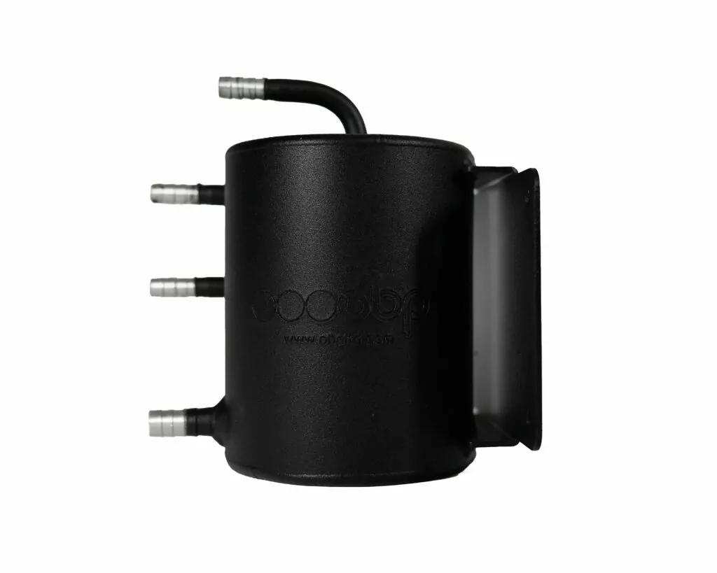 1 Litre Bulkhead Mount Fuel Swirl Pot - Black finish