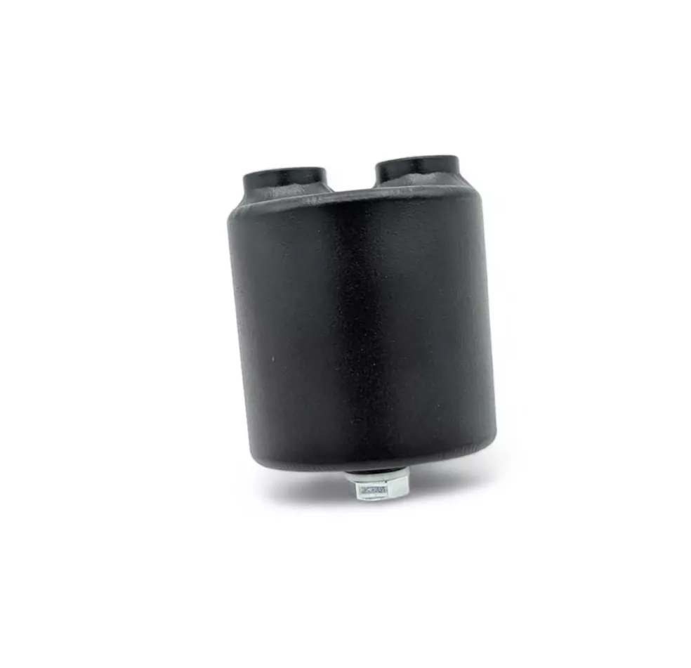 0.27 Litre Bulkhead Mount Oil Catch Tank - Black - 10mm Barb