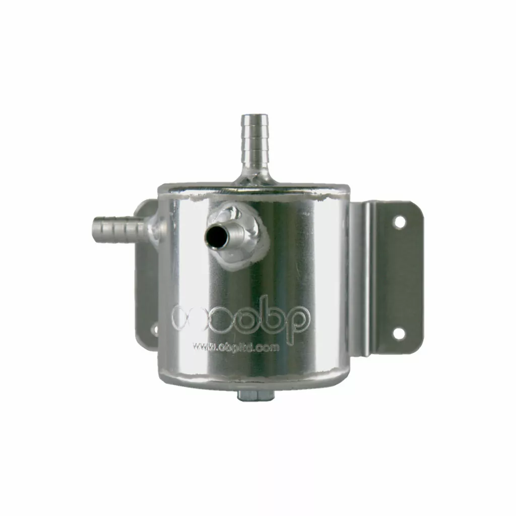 0.5 Litre Bulkhead Mount Baffled Oil Catch Tank (Round)