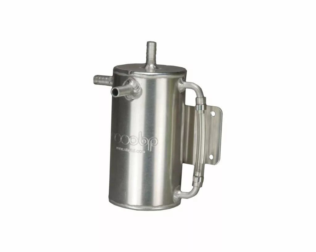 1 Litre Bulkhead Mount Baffled Oil Catch Tank (Round)