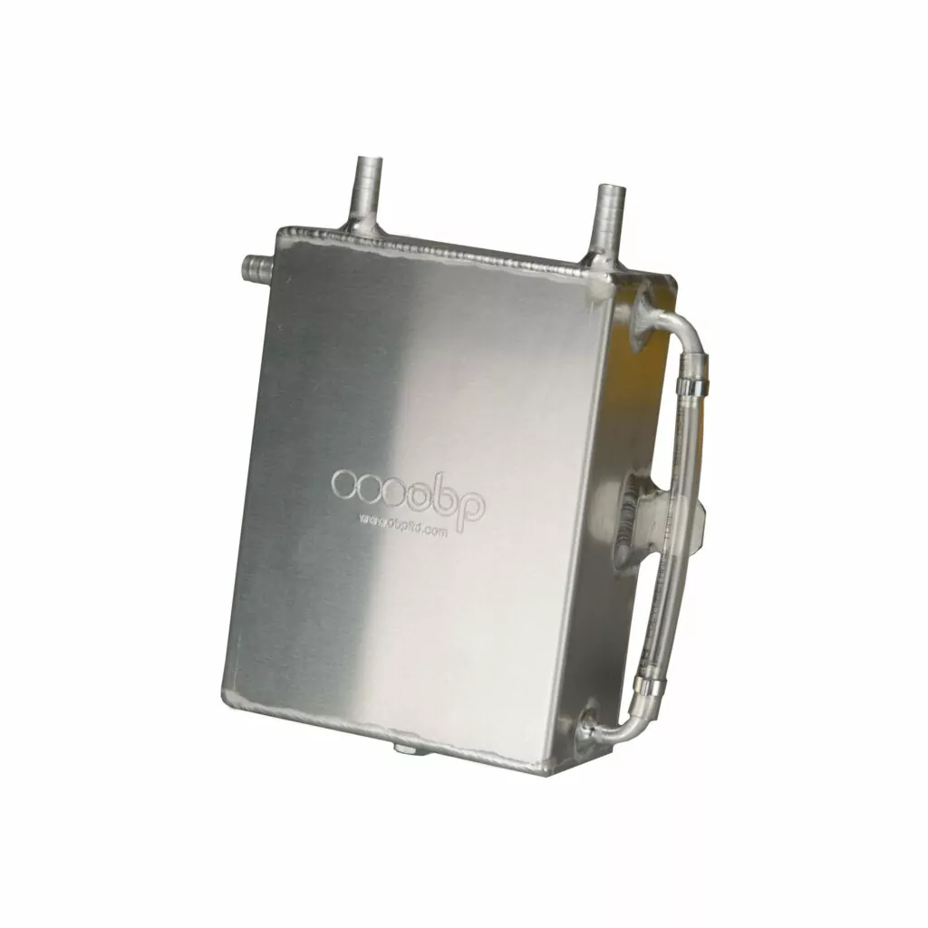 2 Litre Bulkhead Mount Baffled Oil Catch Tank (Square)