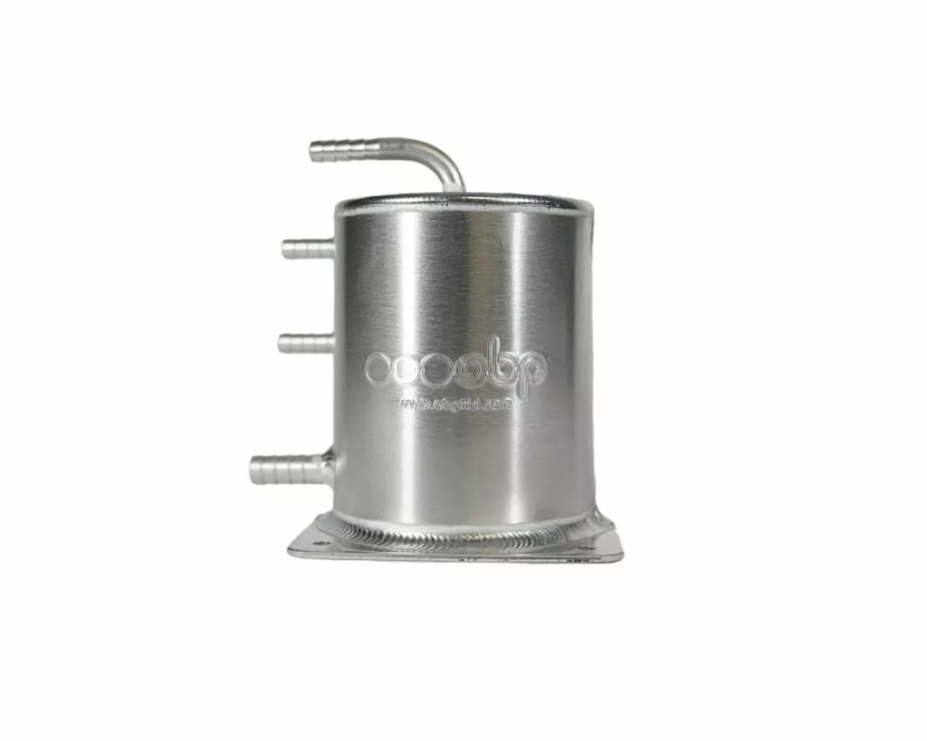 1 Litre Base Mount Fuel Swirl Pot - JIC - Silver finish