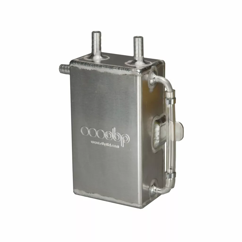 1 Litre Bulkhead Mount Baffled Oil Catch Tank (Square)
