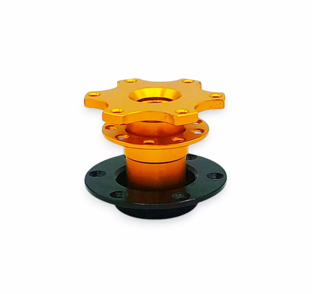 Steering Wheel Black/Yellow Quick Release Hub