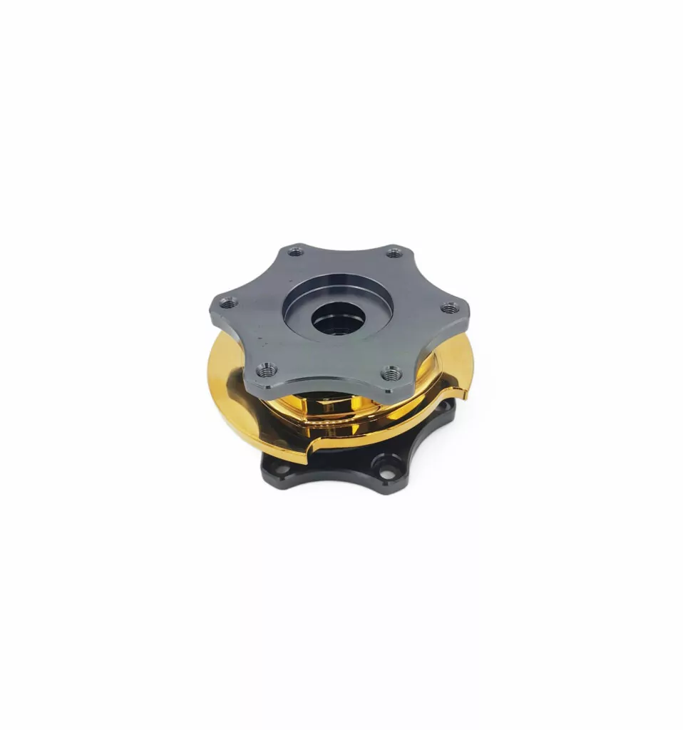 Steering Wheel Grey/Yellow Quick Release Hub